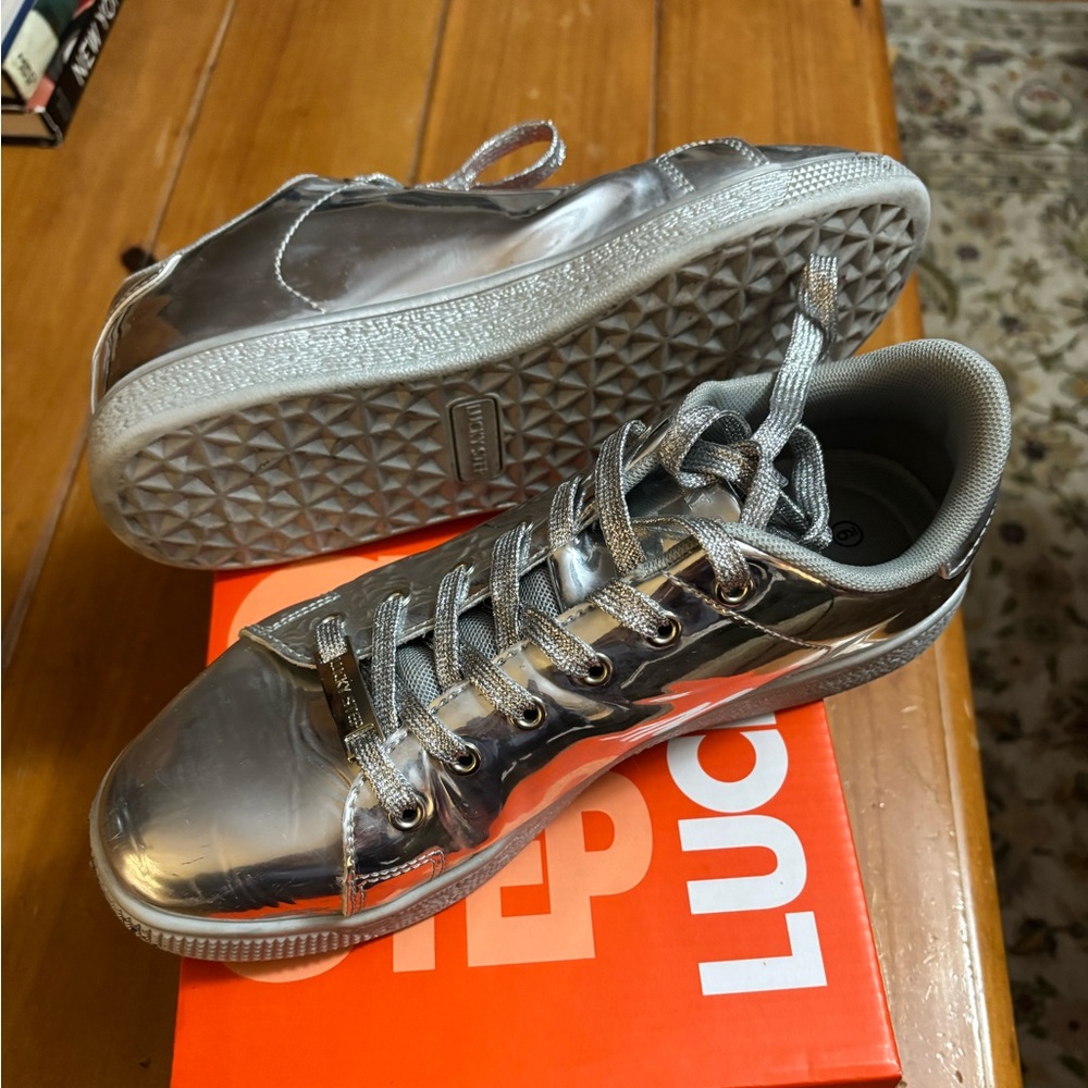 Silver sneakers